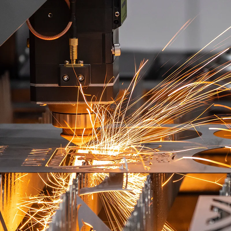 Sheet metal cutting with an industrial laser